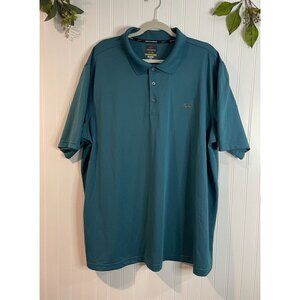 Greg Norman Tasso Elba 2XB Teal Polo Shirt Play Dry100%Polyester Short Sleeve Me